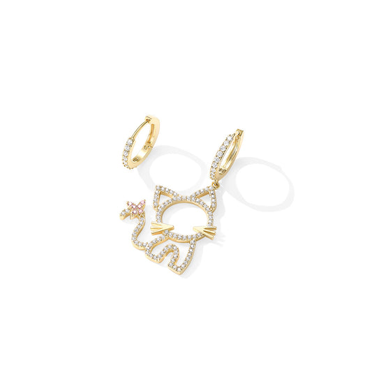 Asymmetrical Fun Cat Earrings Women