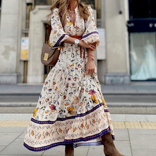 Fashion Printed Bohemian Long Dress Women