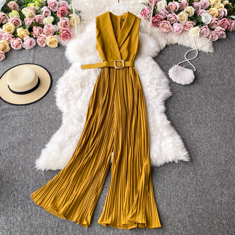 Retro Fashion Wide-leg Temperament Waist Pants Flared Pants