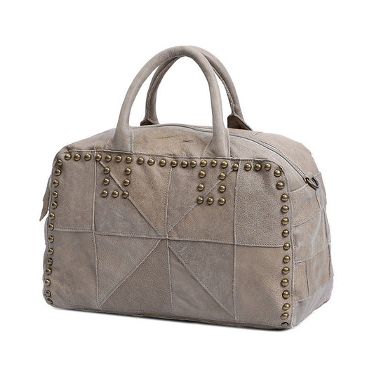Retro Rivet Single Shoulder Messenger Bag Large Capacity Ladies Handbag