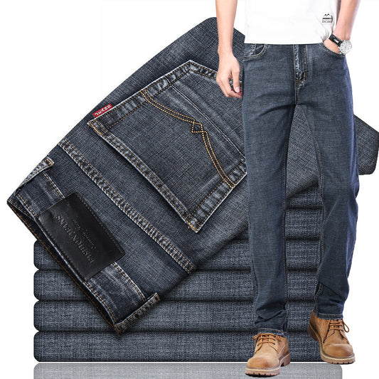 Jeans Men's Slim Straight Long Pants