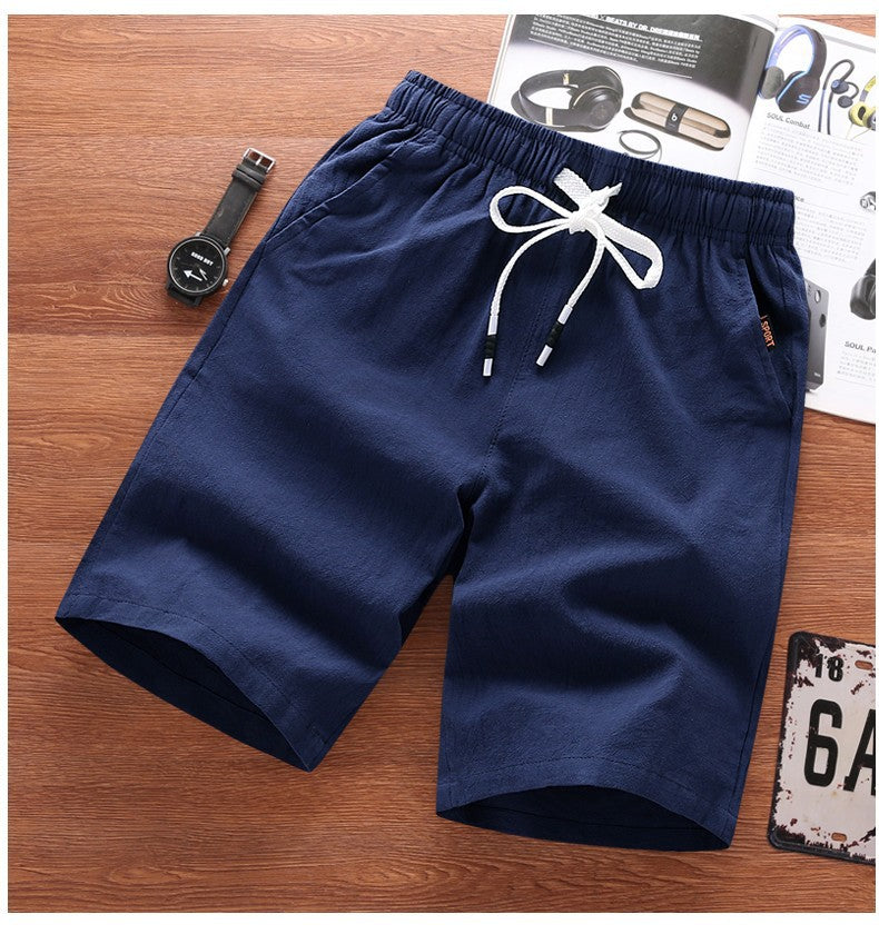 Men's Solid Color Shorts Loose Beach Hot Pants Casual Pants