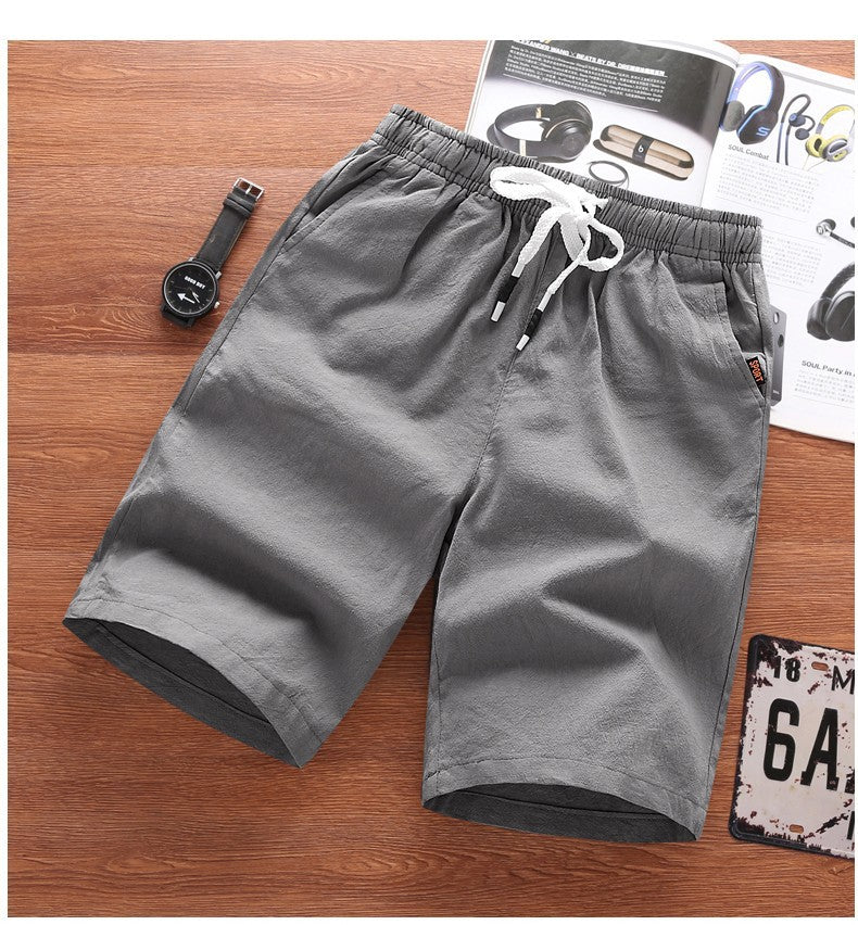 Men's Solid Color Shorts Loose Beach Hot Pants Casual Pants