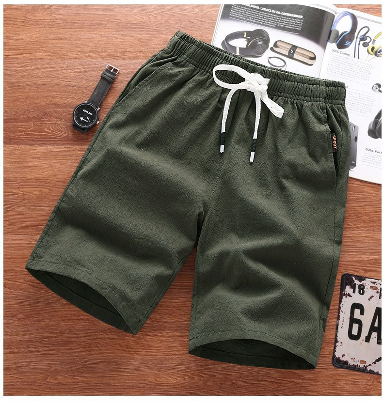 Men's Solid Color Shorts Loose Beach Hot Pants Casual Pants