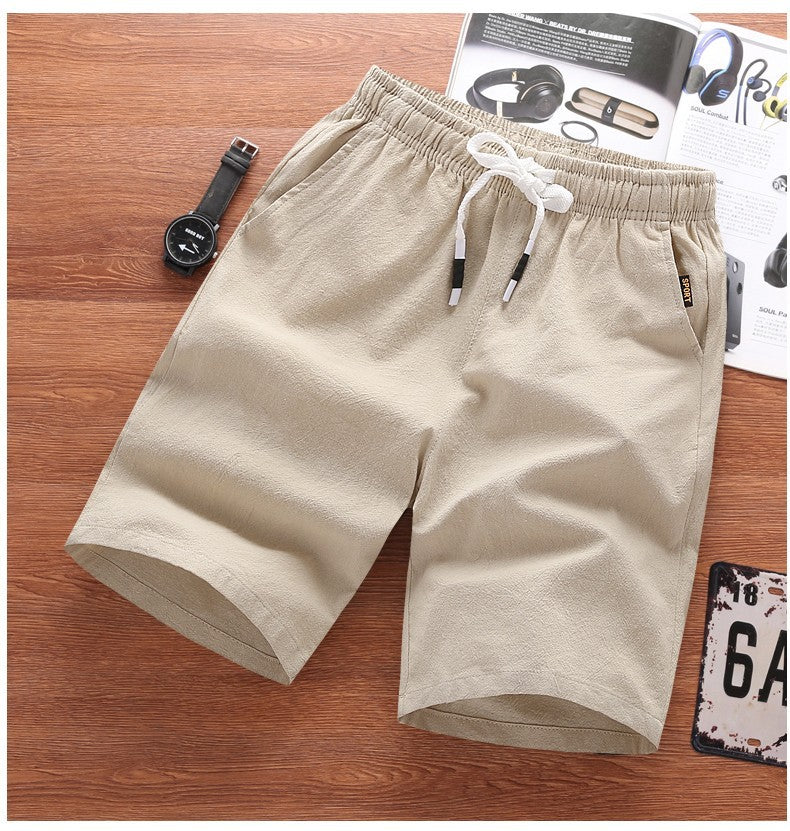 Men's Solid Color Shorts Loose Beach Hot Pants Casual Pants