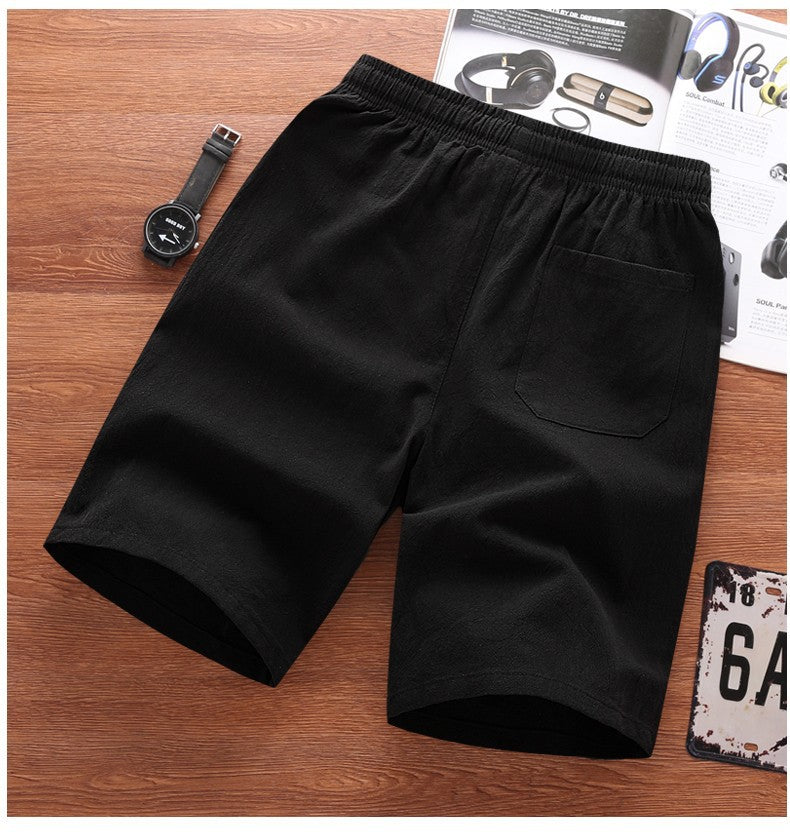 Men's Solid Color Shorts Loose Beach Hot Pants Casual Pants