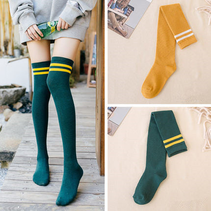 Stockings, socks, socks, socks, high socks, pure cotton, Korean version, wind, autumn and winter.