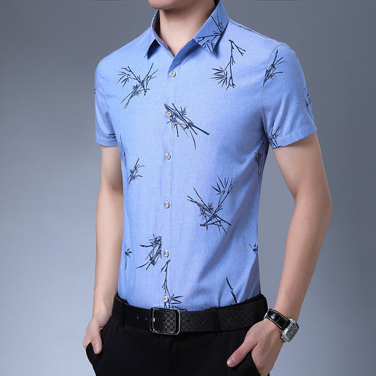 Printed short-sleeve shirt for men