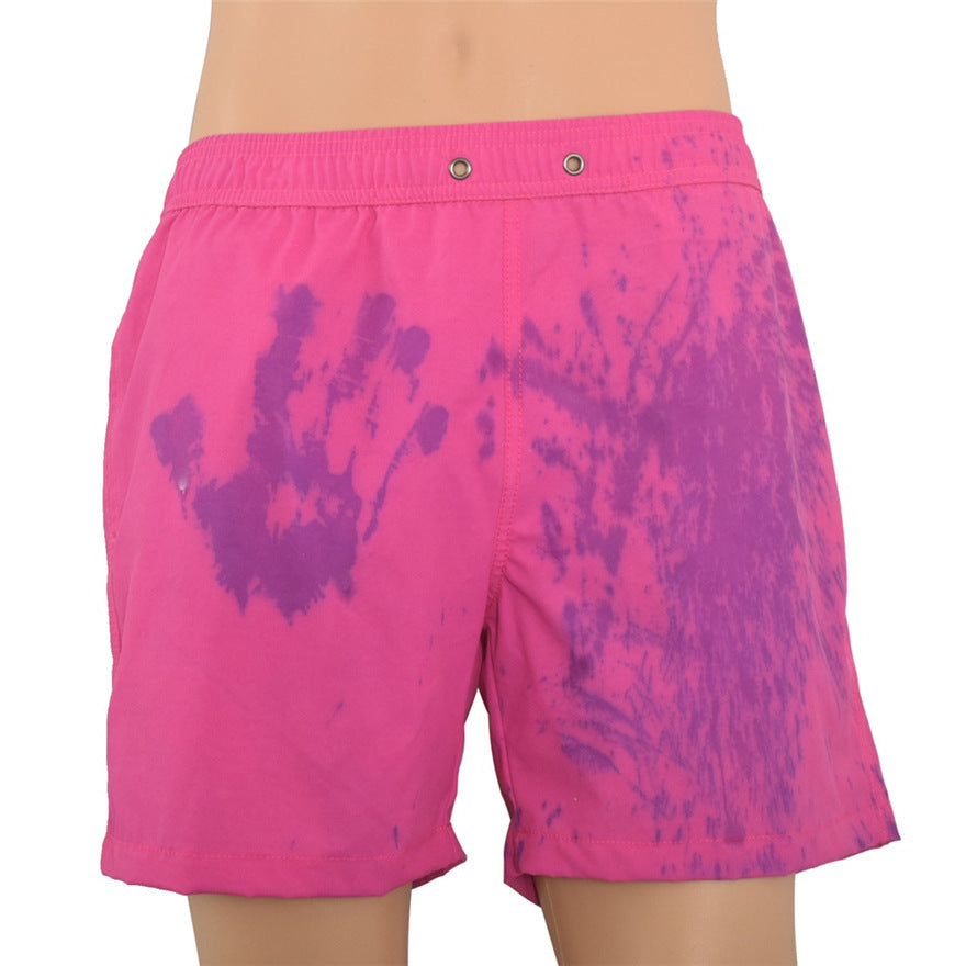 Men's oversize swimming trunks warm color sensitive shorts