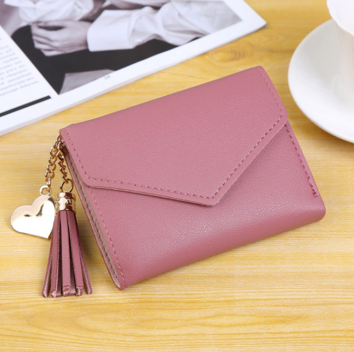 Tassel pendant love wallet