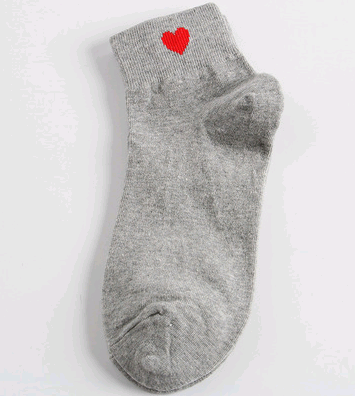 Women's Socks Cotton Heart Shaped Socks Love Cute Short Socks Women