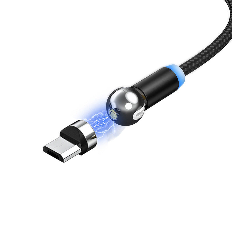 360 degree rotating spherical magnetic charging cable