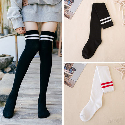 Stockings, socks, socks, socks, high socks, pure cotton, Korean version, wind, autumn and winter.