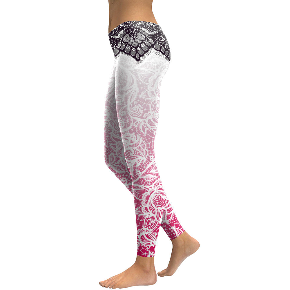 Digital print leggings Fashion leg stretch tight leggings