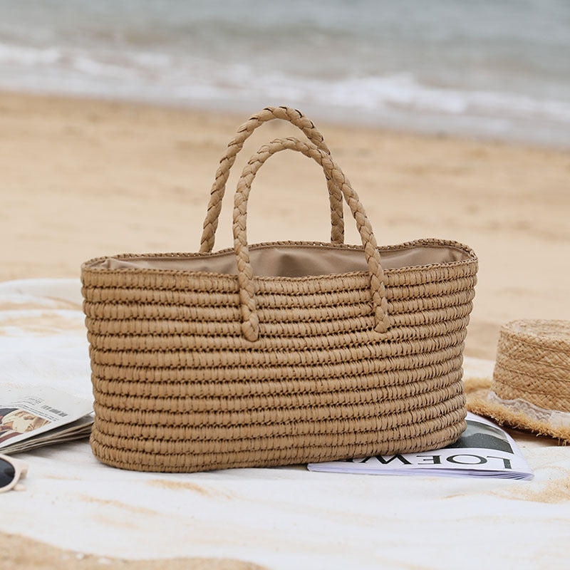 Ladies Straw Large Capacity Seaside Beach Bag