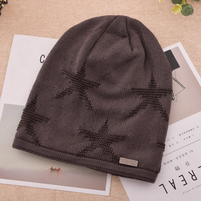 Men's Knitted Woolen Thick Warm Toe Cap Sports Cap