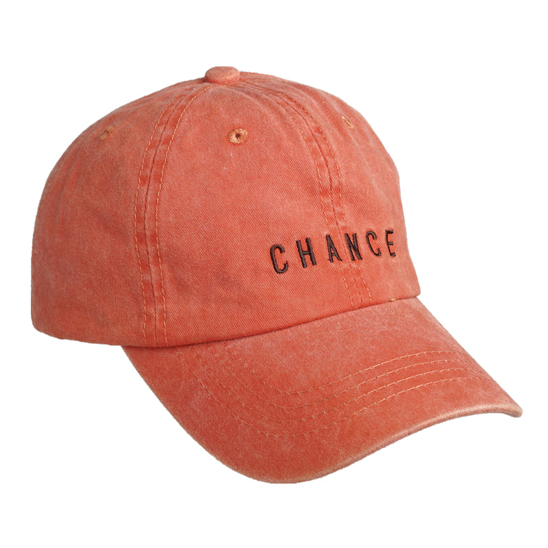 Alphabet embroidery soft top cap