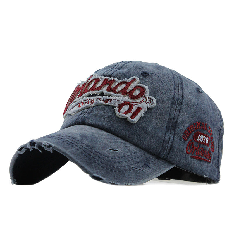 Cotton Washed Letter Cap