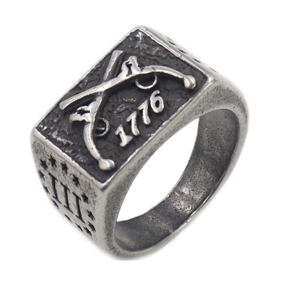 Titanium steel Viking ring for men