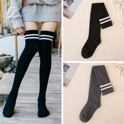 Stockings, socks, socks, socks, high socks, pure cotton, Korean version, wind, autumn and winter.