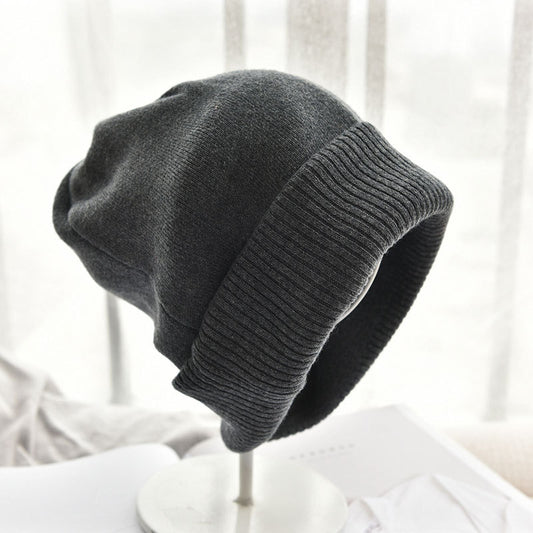 Simple solid color knitted hat