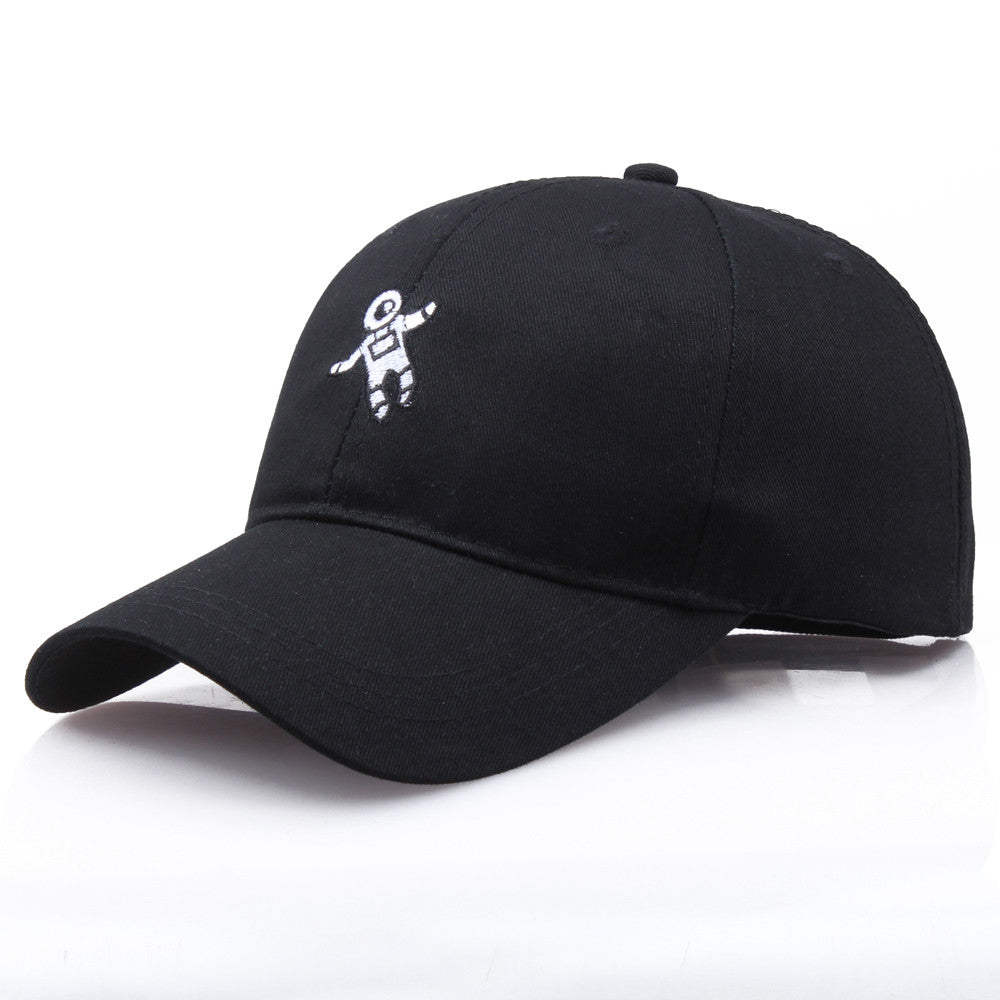 Solid color embroidery astronaut baseball cap