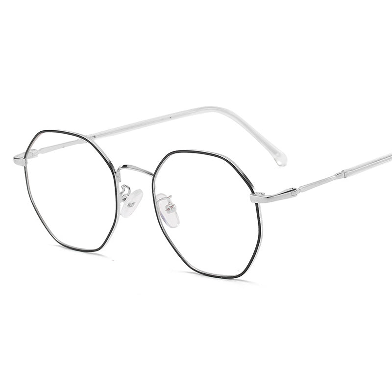 Irregular Geometric Anti-blue Light Alloy Frame Splicing Glasses