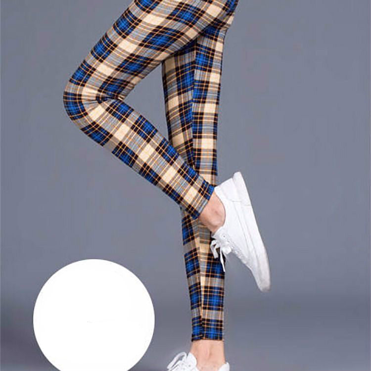 Milk silk check leggings