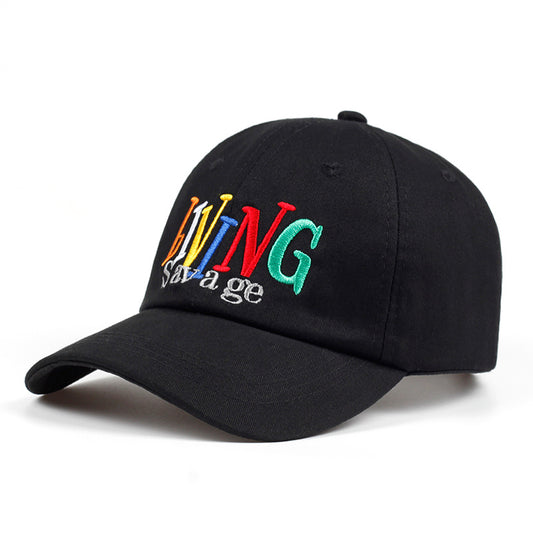 Letter embroidered sun visor baseball cap