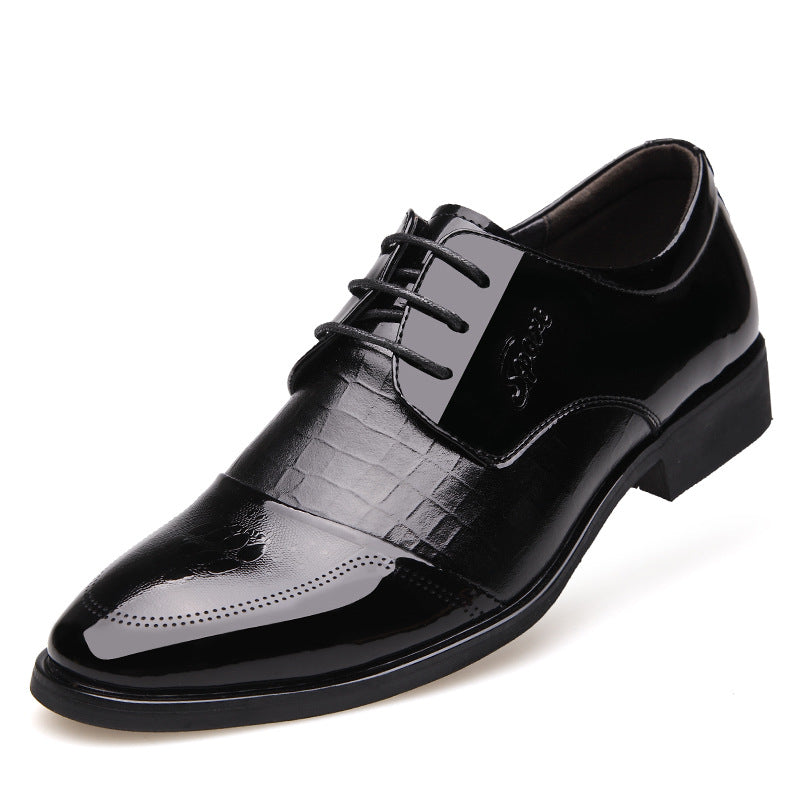 2021 spring new men's shoes business dress men's leather shoes single shoes with pointed shoes