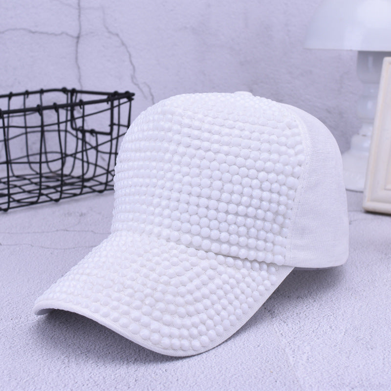 Colorful diamond-studded summer baseball cap