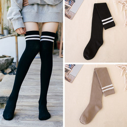 Stockings, socks, socks, socks, high socks, pure cotton, Korean version, wind, autumn and winter.