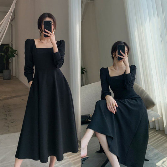 Autumn Long Sleeve Dress Women French Retro