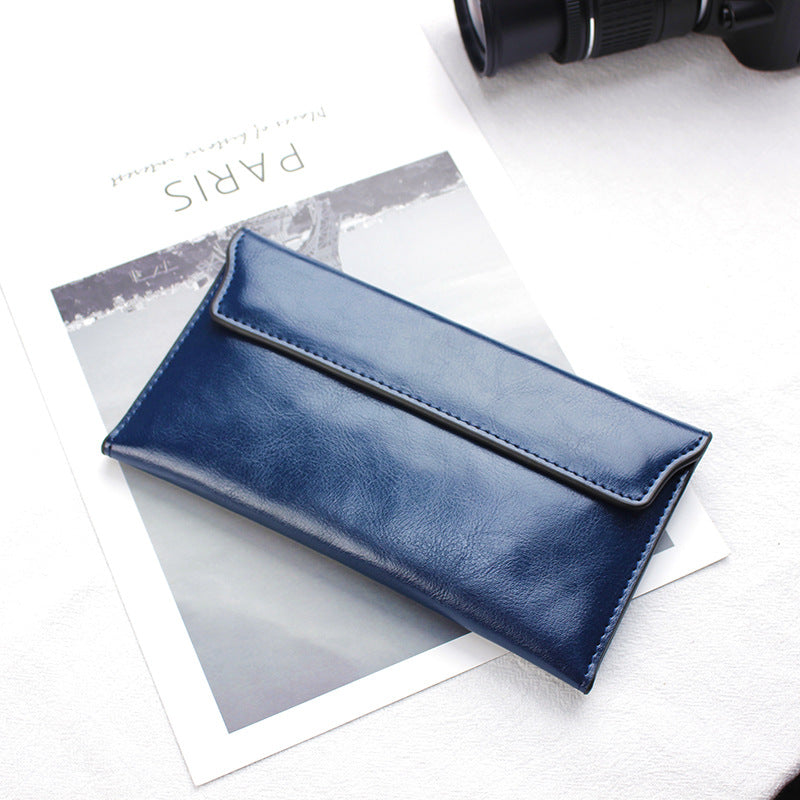 Long wallet women genuine leather