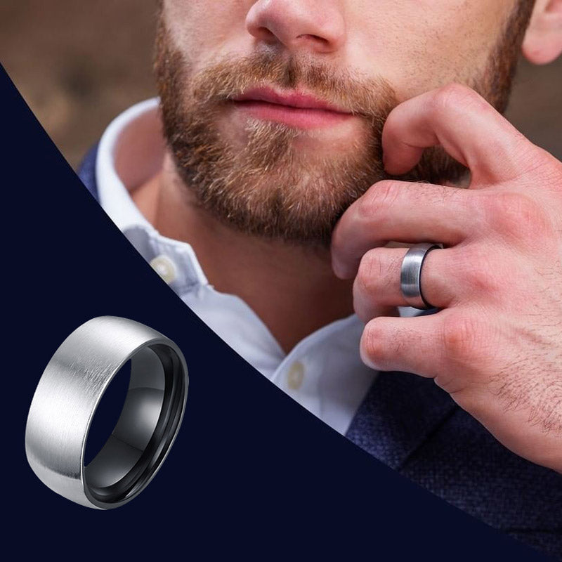 Square Stainless Steel Titanium Steel Ring For Men