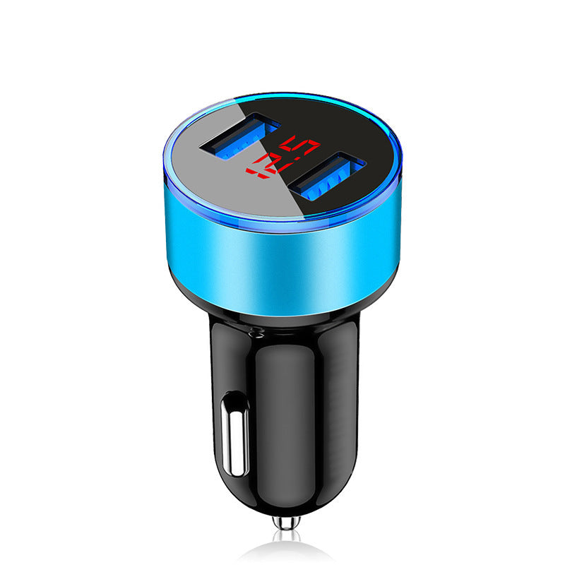 Aluminum Alloy Car Charger Digital Display Car Charger