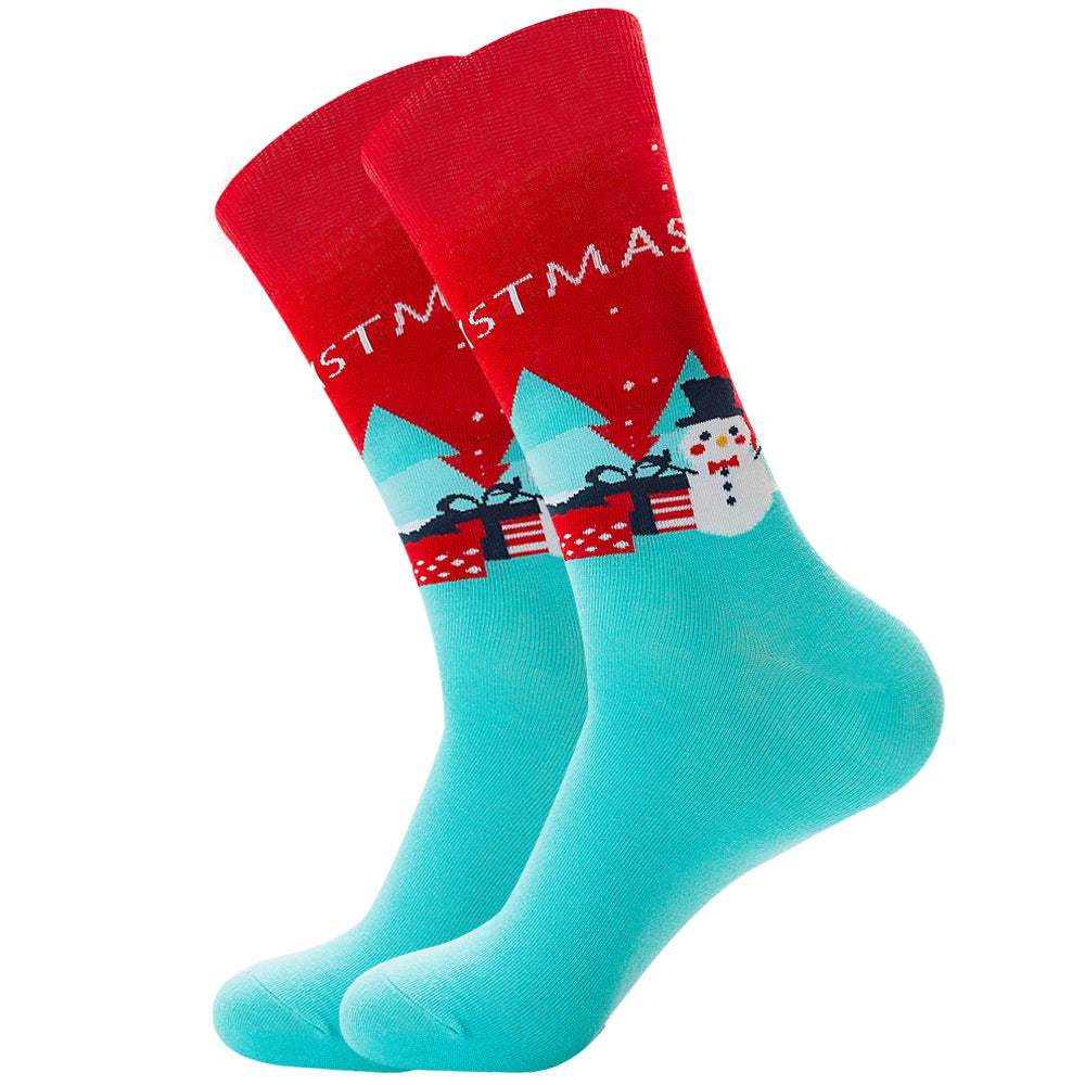 Men's socks Santa Claus Elk Men's Tube Socks Trendy Cotton Socks
