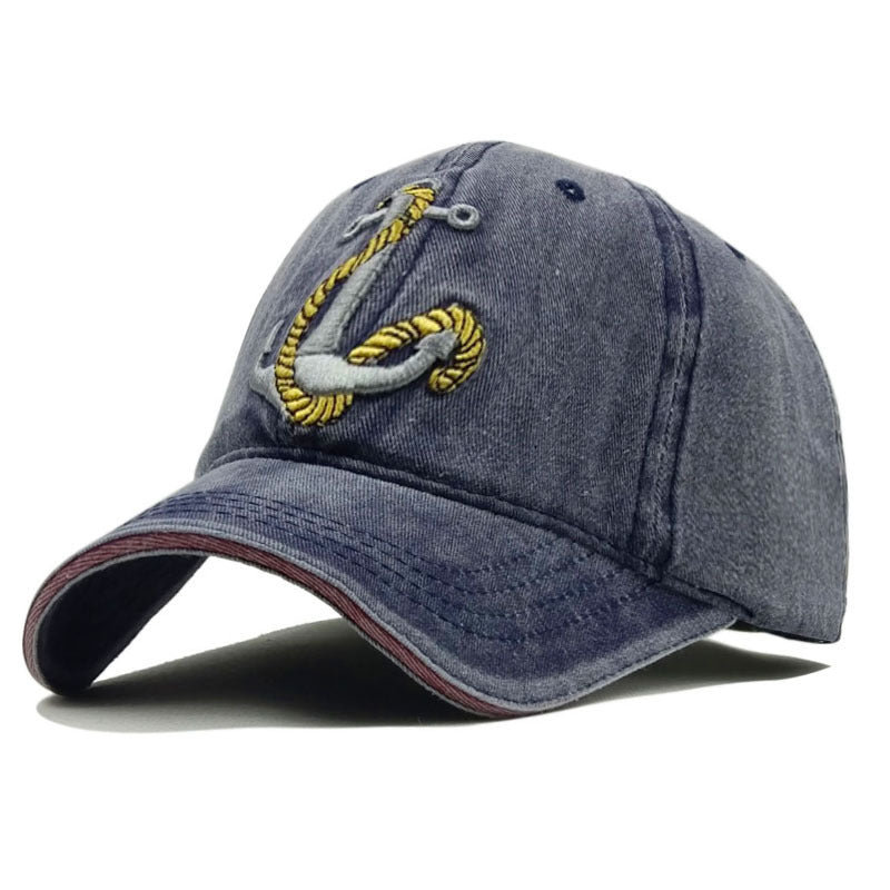 Anchor embroidered baseball cap