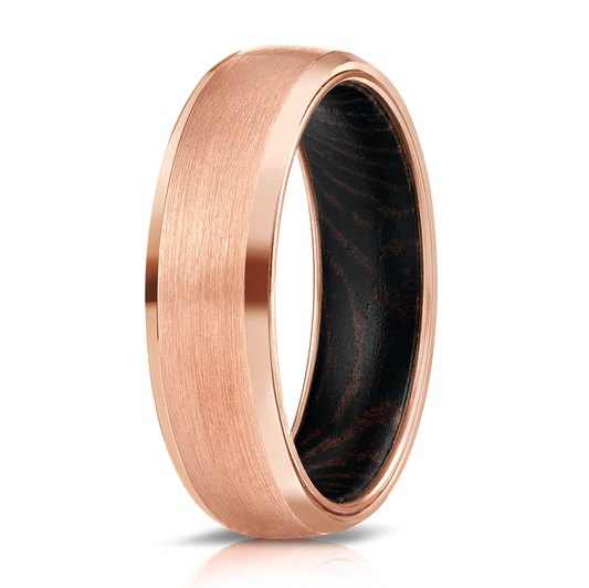 Men Tungsten Carbide Ring Rose Gold Band Ring