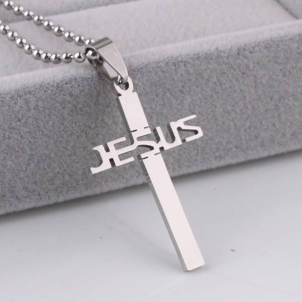 Men's necklace personality men's titanium steel jewelry cross necklace men