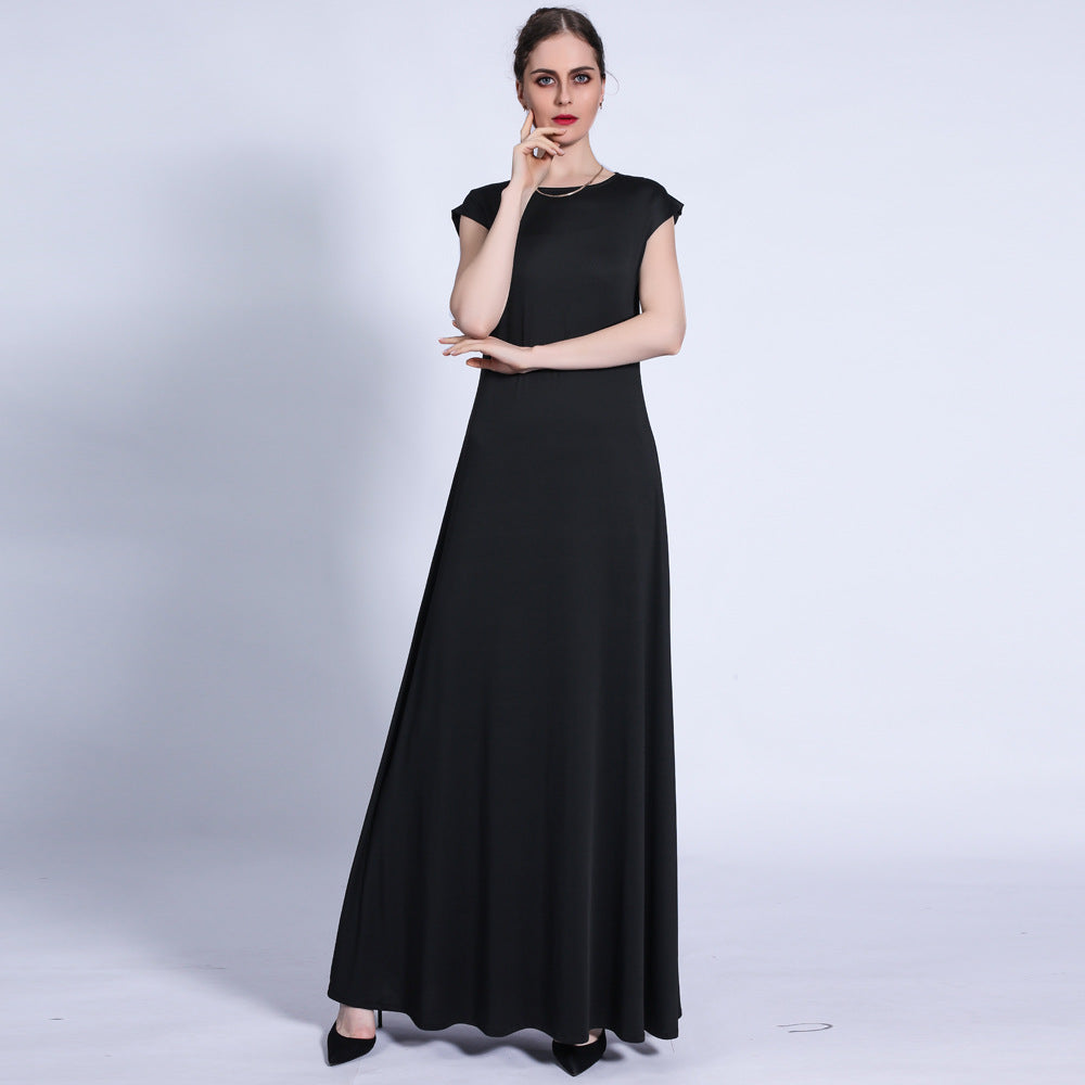 Base Skirt Basic Sleeveless Long Dress Women