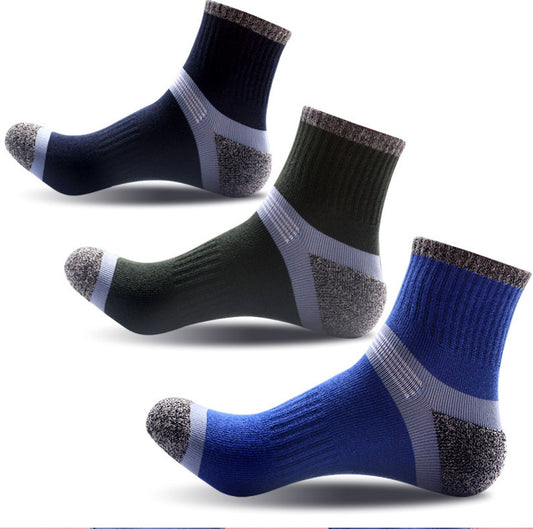 Men Socks Conventional Sports Socks Breathable Sweat Absorbing Deodorant Cotton Outdoor Men Basketball Sports Socks Outdoor