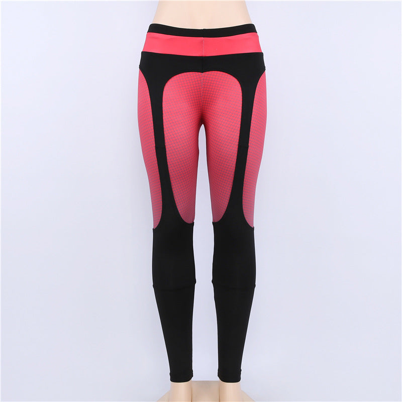 Hot new women's fashion stitching yoga sports leggings