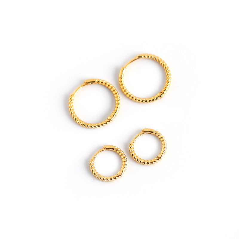 Geometric Ring Circle Twist Ear Buckle Earrings Women