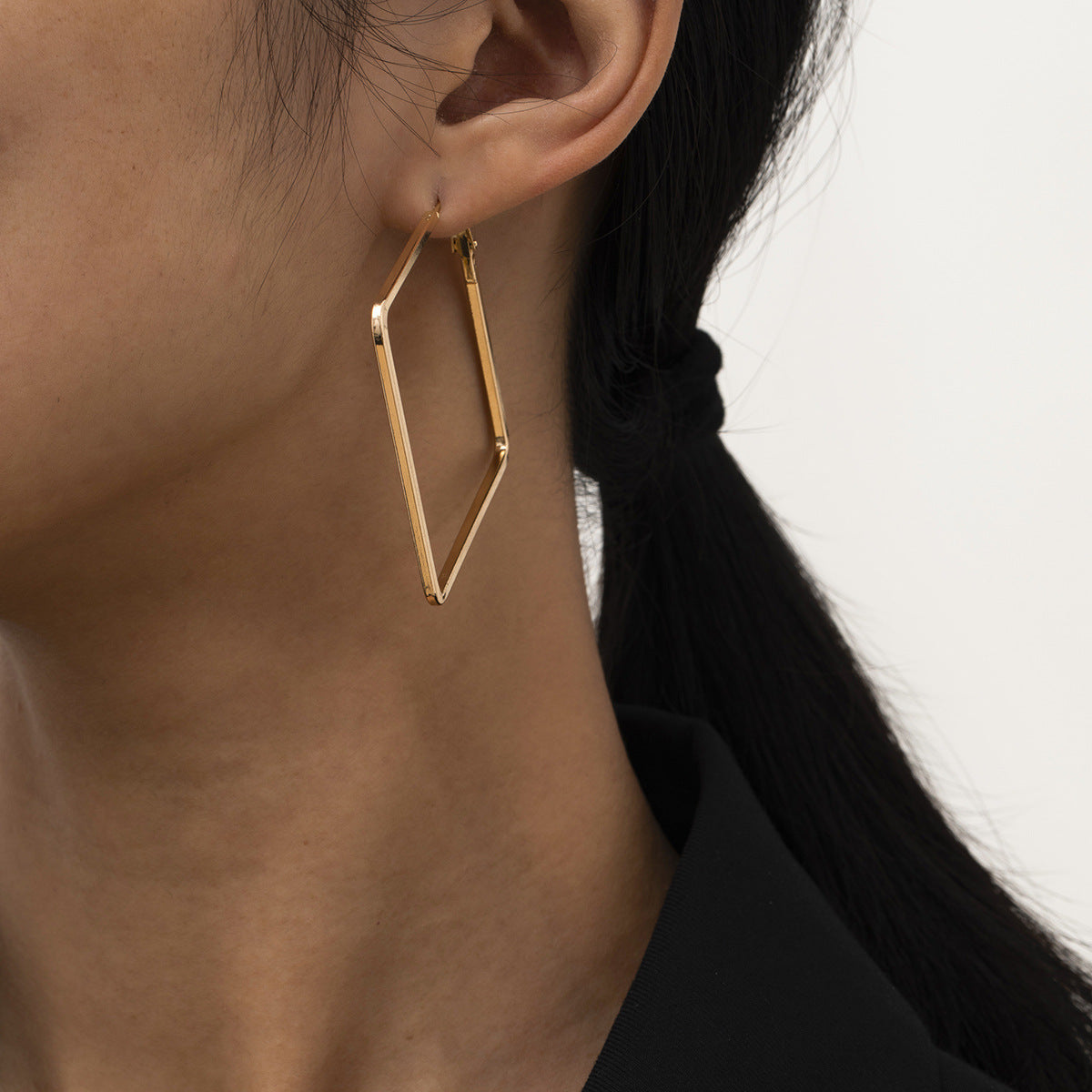 Simple Geometric Irregular Big Earrings Women