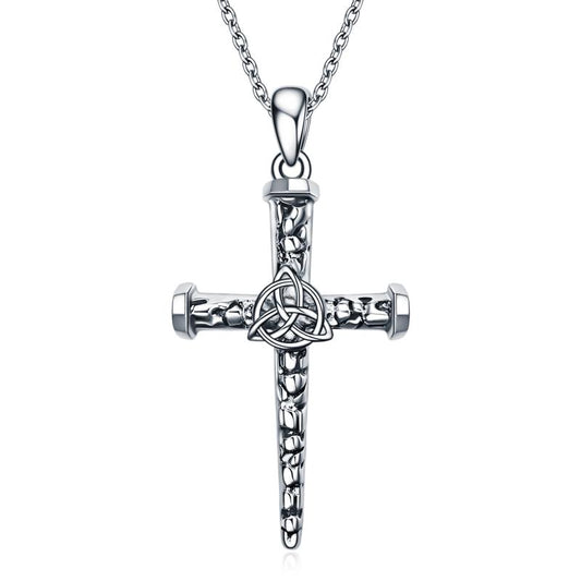 Celtic Cross Necklace for Men Sterling Silver Gifts for Men Women