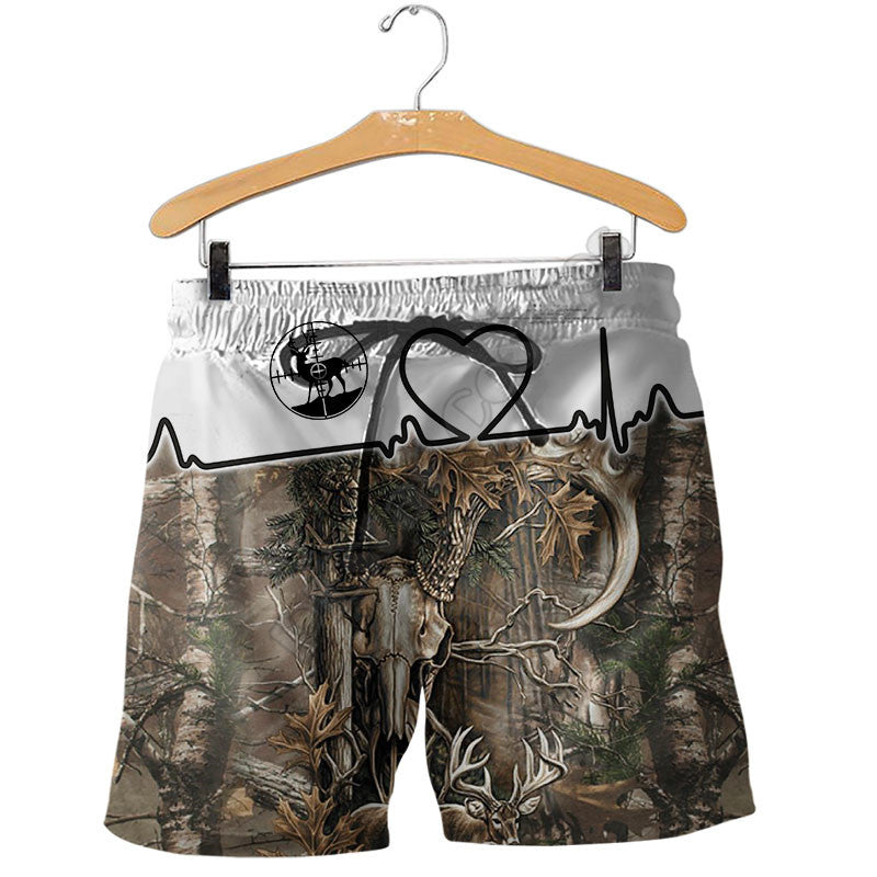 Digital men's printed pattern shorts