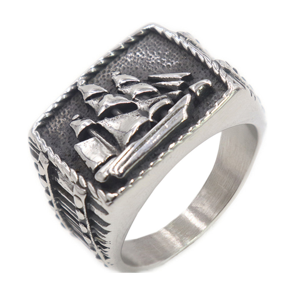 Titanium steel Viking ring for men