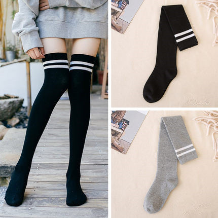 Stockings, socks, socks, socks, high socks, pure cotton, Korean version, wind, autumn and winter.