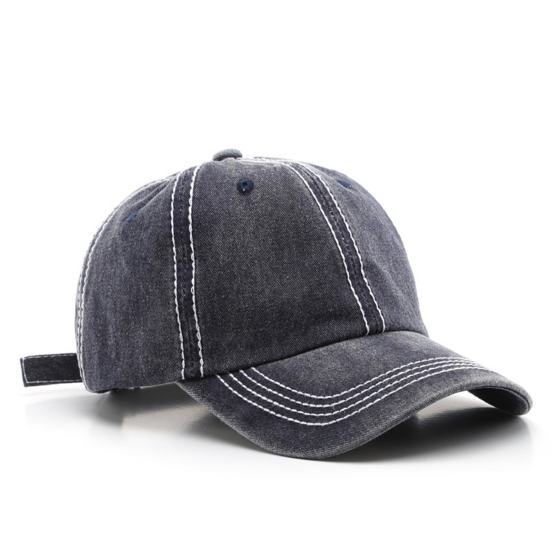 Washed And Distressed Light Board Baseball Cap Fashion Trend